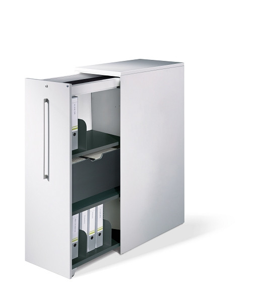 C+P Auszugschrank in Stehhöhe Asisto, H1259B430T800 mm, 7035/7035, 148436-00L S10048