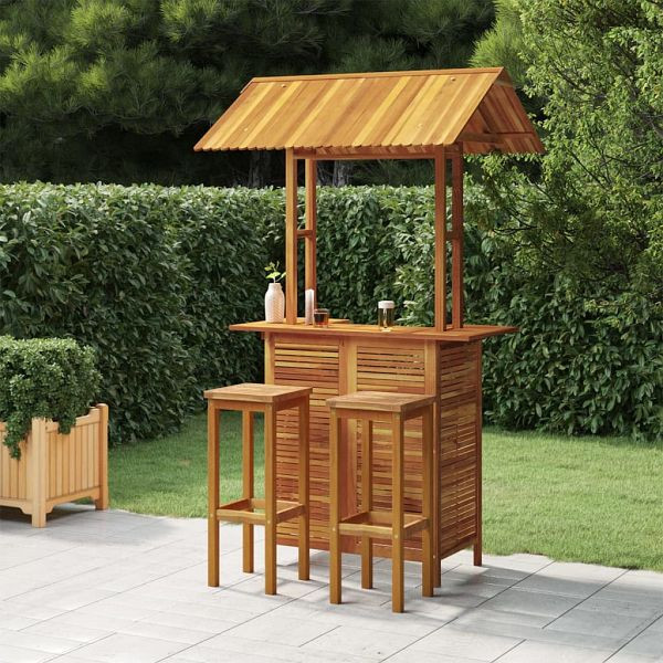 vidaXL 3-teilig Gartenbar-Set Massivholz Akazie, 3116008