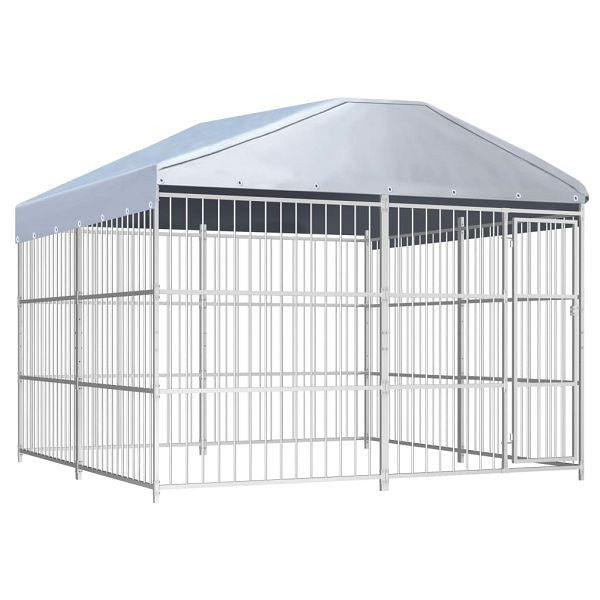vidaXL Outdoor-Hundezwinger mit Überdachung 300x300x200 cm, 144625