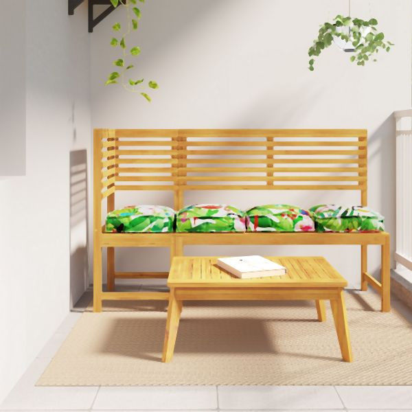 vidaXL Palletkissen für Sitze 4 Stück Tropischer Dschungel 40x40x8 cm Oxford Stoff, 42001597