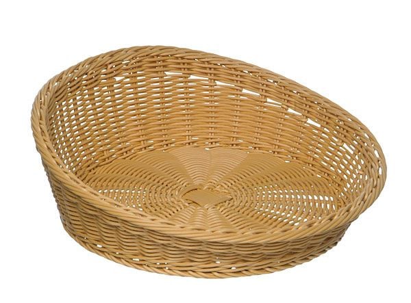 APS Korb, rund, Ø 31-37 cm, Höhe: 12 / 6 cm, Polypropylen, hellbeige, -PROFI LINE-, 50205