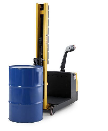 DENIOS Fassheber, elektrohydraulisch, 130 mm Reichweite, Gegengewicht, 350 kg Traglast, 280739
