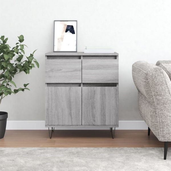 vidaXL Sideboard Grau Sonoma 60x35x70 cm Holzwerkstoff, 831122