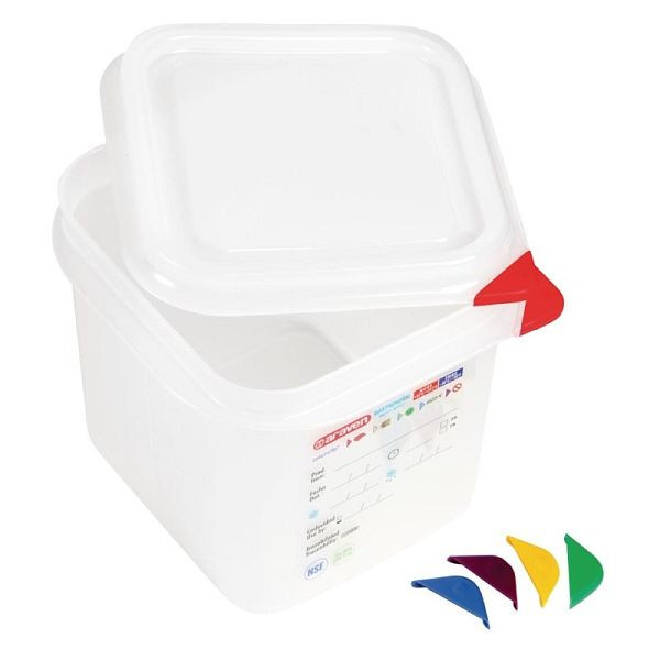 Araven GN1/6 Lebensmittelbehälter 2,6L, 20 cm, 4er Pack, T984
