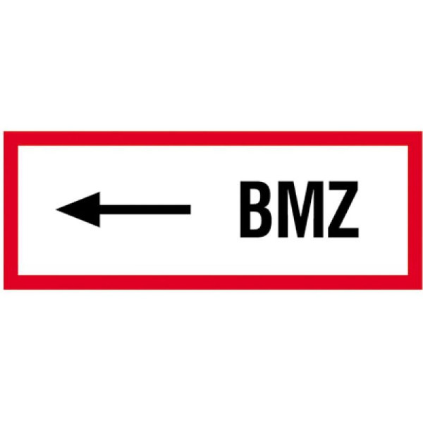 Stein HGS Hinweisschild BMZ (linksweisend), Folie,selbstklebend, 21.2508