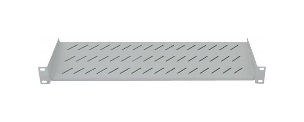 INTELLINET 19" Fachboden zur Frontmontage, 1 HE, 150 mm Tiefe, grau, 712200