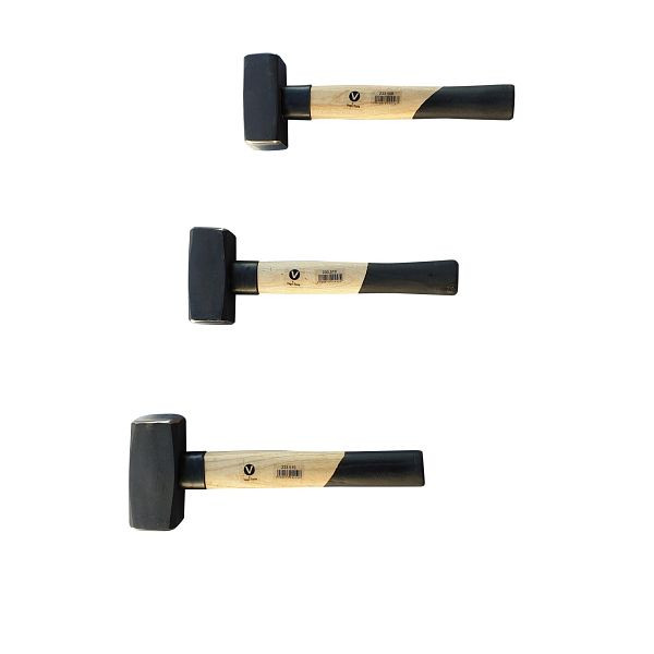VaGo-Tools 3-teiliges Set Fäustelhammer 800/1000/1500g Hammer Schlosserhammer Fäustel, 233-508/510/515 je 1_zv
