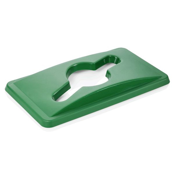 WAS Deckel für Abfallbehälter 9237650, grün, offen, Polypropylen, 9237652