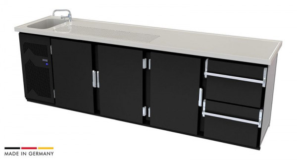 hefa Theke Moreno 4V/1L-TTTZ, Abmaße: 950 x 2.700 x 650/700 mm, Moreno 4V/1L-TTTZ