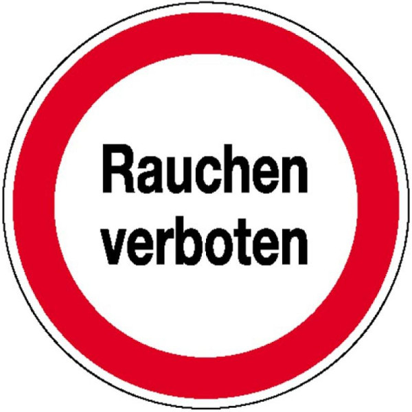Stein HGS Hinweisschild zur Betriebskennzeichnung, Rauchen verboten, 200 mm/Folie,selbstklebend, 21.1196
