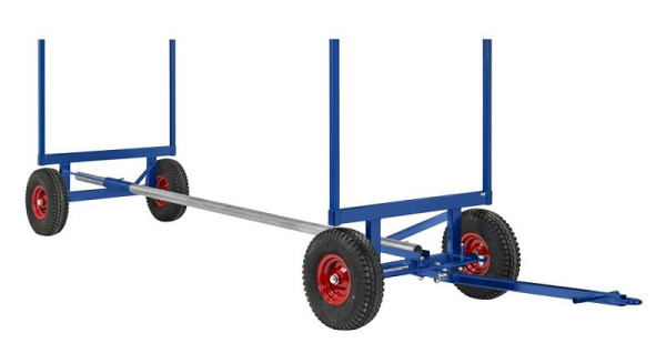 Kongamek Langgutwagen, 6000 x 1270 x 640 mm, pannensichere Reifen mit Kunststofffelge, blau, KM126PF