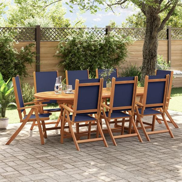 vidaXL Gartenstühle 8 Stück Klappbar Massivholz Akazie und Textilene, 3279243