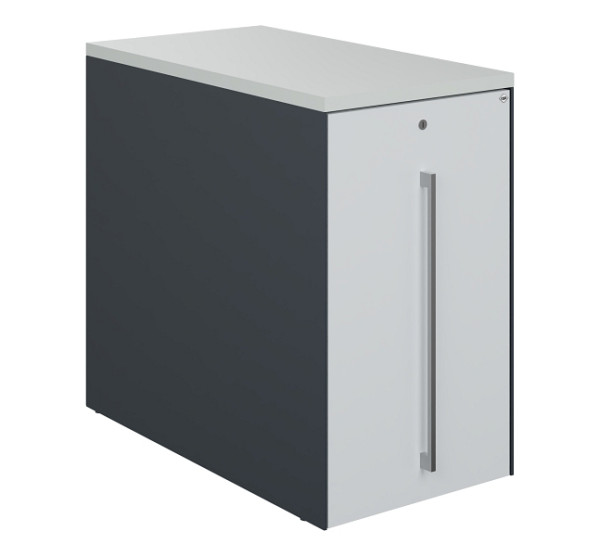 C+P Auszugschrank in Schreibtischhöhe Asisto, H740B430T800 mm, 7016/7035, rechts der Tischplatte, 148466-00R S10060