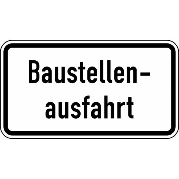 Stein HGS Baustellenausfahrt Nr. 1007-33, 420 x 231 mm, Flachform 3 mm, RA1, 1007-33-113