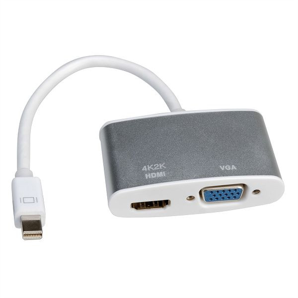 ROLINE 4K Mini DisplayPort - HDMI/VGA Adapterkabel, MiniDP ST - HDMI/VGA BU, Akt, 12.03.3161
