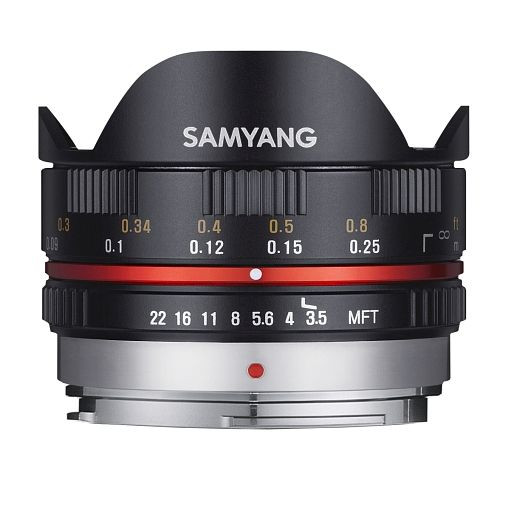 Samyang MF Fotoobjektiv 7,5mm F3,5 Fisheye MFT schwarz, 1021567