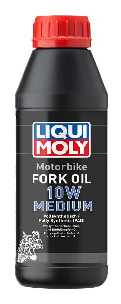 LIQUI MOLY Gabel- und Stoßdämpferöl Motorbike Fork Oil 10W medium, Dose Kunststoff, VE: 0,5 Liter, 1506