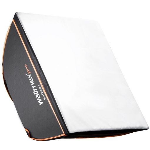 Walimex pro Softbox Orange Line 90x90, inkl. Front- und Zwischendiffusor sowie Transporttasche, 1018777