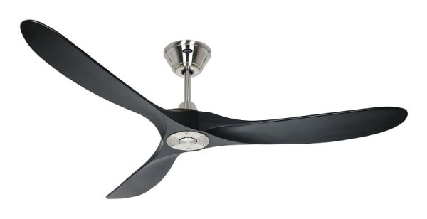 CasaFan Deckenventilator Eco Genuino 152 Chrom gebürstet-Lack matt schwarz, 315225