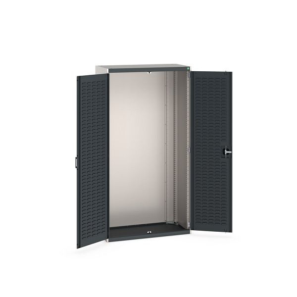 bott cubio Flügeltürschrank, mit Schlitzprägung in der Türrückseite, BxTxH: 1050x525x2000mm, RAL 7035/7016, Anthrazitgrau, 40013020.19V