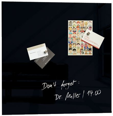 sigel Glas-Magnetboard Artverum - schwarz, 48 x 48 cm, GL110