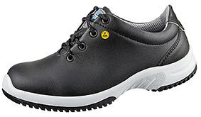ABEBA ESD-Sicherheitsschuhe uni6 Halbschuh schwarz ESD, S2, Ristbereich mit Schnürung, Mikrofaser, 31781-39