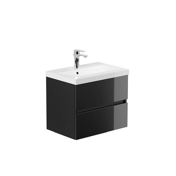HOME DELUXE Badezimmermöbel WANGEROOGE Deluxe – S Schwarz, 55750
