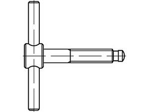 Knebelschrauben DIN 6304 5.8 EM 12 x 70 brüniert, ohne Druckstück VE=S