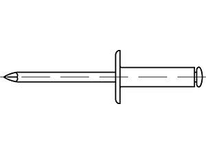 ART 88409 Blindniete Alu/Stahl verzinkt FLAKO K 11 5 x 8 VE=S (500 Stück)