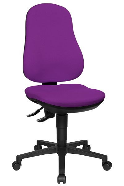 Topstar Bandscheiben-Drehstuhl, spezieller Bandscheibensitz, stufenlose Sitzhöhenverstellung, lila, 8170G03