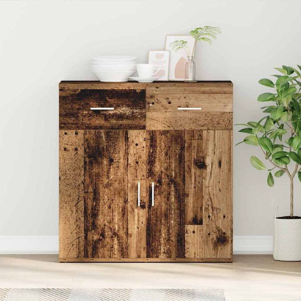 vidaXL Sideboard mit Schubladen Altholz 79 x 38 x 80 cm Holzwerkstoff, 871675