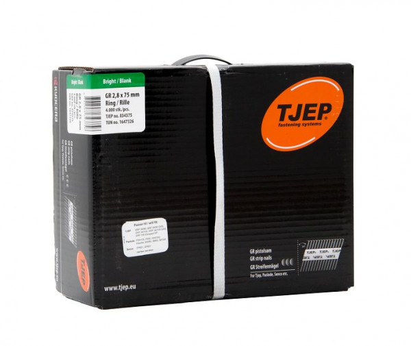 TJEP GR28/75 Rillennagel blank, D-Kopf Jumbo-Box 4.000 Stück, GR Nägel, 834375