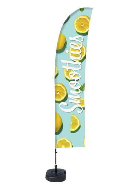 Showdown Displays Beach Flag Budget Wind Komplettset Smoothies Lemon Spanisch, BFBL-WT21-17-I151