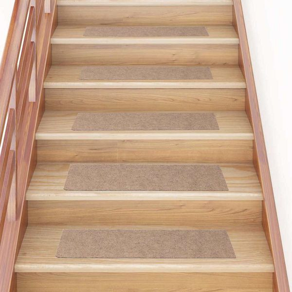 vidaXL Stufenmatten Selbstklebend 30 Stk. Hellbraun 76x20cm Rechteckig, 3365721