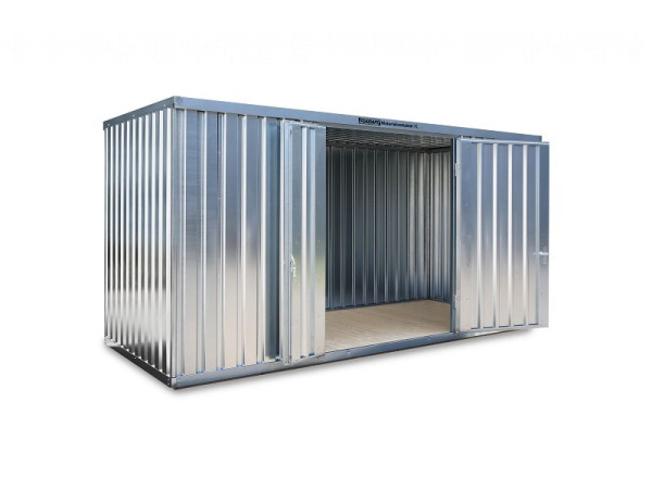 FLADAFI Materialcontainer MC 1500 XL, Verzinkt, montiert, mit Holzfußboden, 5.080 x 2.170 x 2.532 mm, F2015200201201522