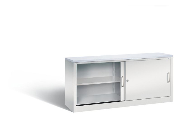 C+P Sideboard mit Schiebetüren Acurado, H720xB1600xT400mm, Farbe: Lichtgrau, Bügelgriff, 2 OH, 5724-00 S10341