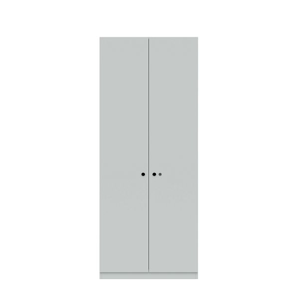 Bisley Kleiderschrank Pren, Mit Kleiderstange, 1 Hutboden und 1 Schuhfach, Mit Zylinderschloss, H 1970 x B 800 x T 500 mm, 053 steingrau, PNW08192SL053