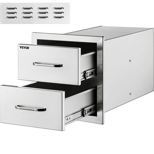 VEVOR BBQ Schubladen 45X52cm Schubfach Schubladenschrank Aufbewahrung Grill Ablage, 18X15YC2CBXGCTG01V0