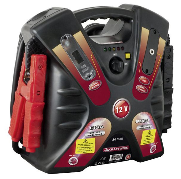 Kraftwerk Start-Booster GigaStart 12 V, 1800 CA / 9000 A, 31317