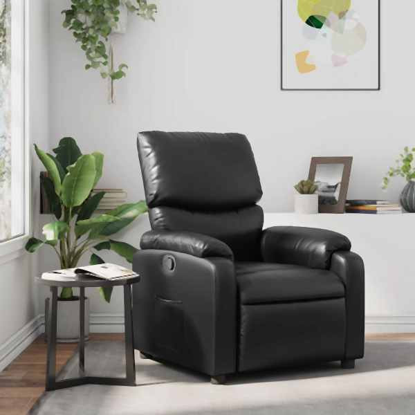 vidaXL Relaxsessel Schwarz Kunstleder, Füllung: Schaumstoff, 373434