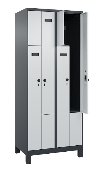 C+P Z-Spind Evolo PLUS, Füße, 4 Fächer, 1950x800x500mm, 7016/7035, 049013-224 S10022