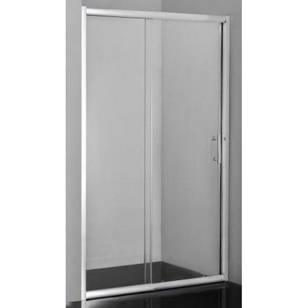 Sanotechnik Schiebetür chrom mit Soft Close System, 120x195 cm, SC120
