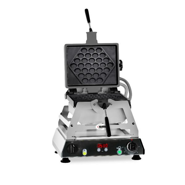 GMG Waffeleisen Rondo, 1x (20 x 20 x 1,4cm), Wechselbare Backplatte Gusseisen, 180° drehbar, 50° bis 300°C, Gehäuse Edelstahl, mit Timer, WR-03 Rondo