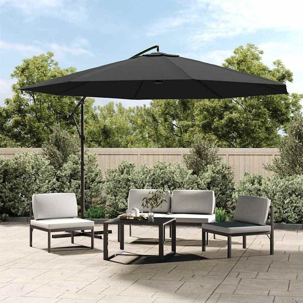 vidaXL Ampelschirm mit Aluminium-Mast 350 cm Anthrazit, 44505