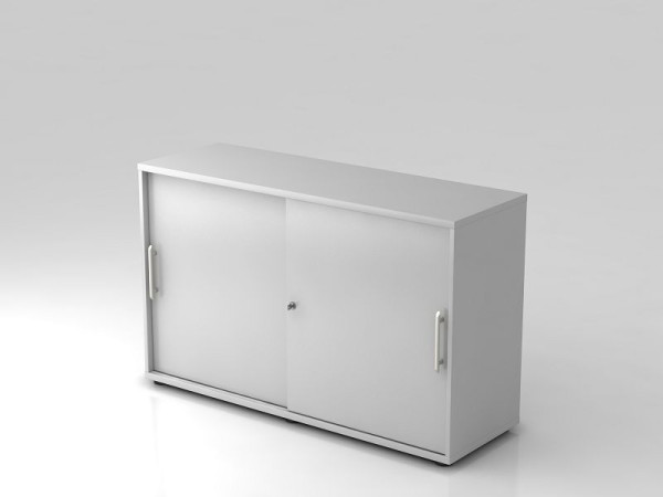 Hammerbacher Schiebetürschrank 2OH 120cm Relinggriff Grau/Grau, 120x40x74,8 cm (BxTxH), V1752S/5/5/RE