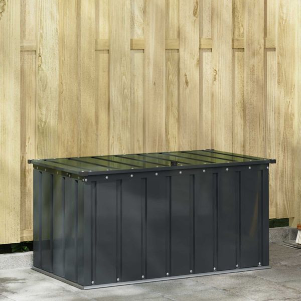 vidaXL Gartenlagerbox Schwarz 101 x 56,5 x 50 cm Stahl, 42011277