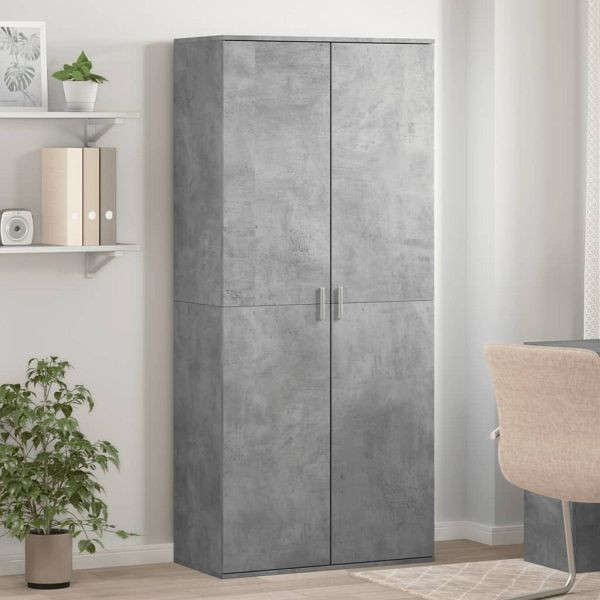 vidaXL Schuhschrank Betongrau 80x39x178 cm Holzwerkstoff, 3276675