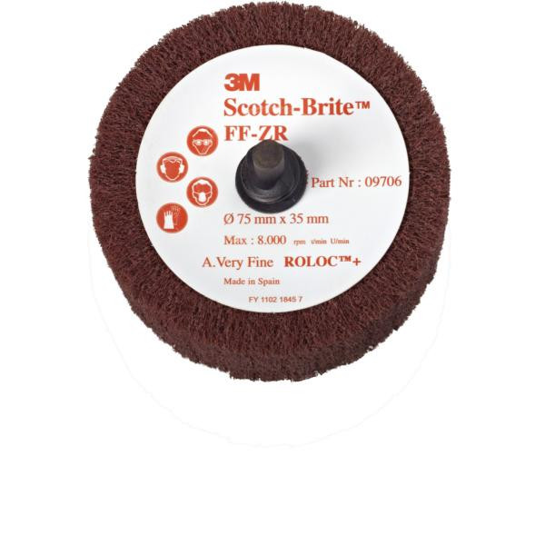 3M Scotch-Brite Roloc Lamellenbürste FF-ZR, rot, 50 mm x 25 mm, A VFN, VE: 25 Stück, 7000077926