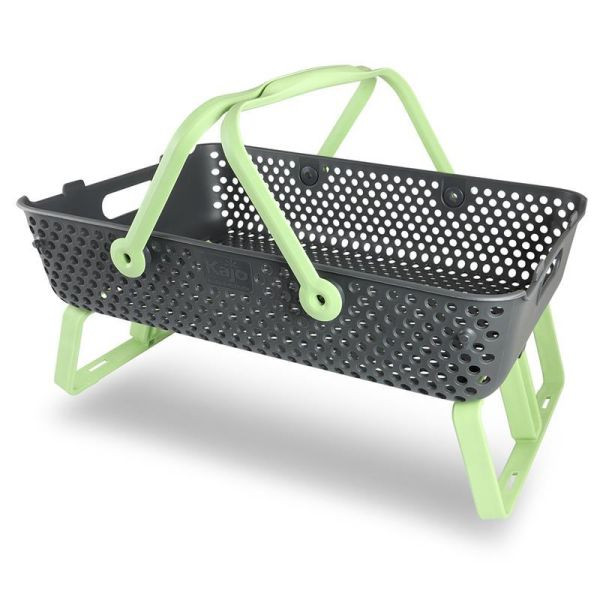 NOOR Gartenkorb Kajo stapelbar & luftdurchlässig, Größe etwa 20 Liter (58 x 38 x 15 cm) Farbe Limette, 090MV209269