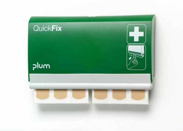 Plum QuickFix Pflasterspender inkl. 2 x 45 wasserfesten Pflastern, hautfreundlich und luftdurchlässig, 5501
